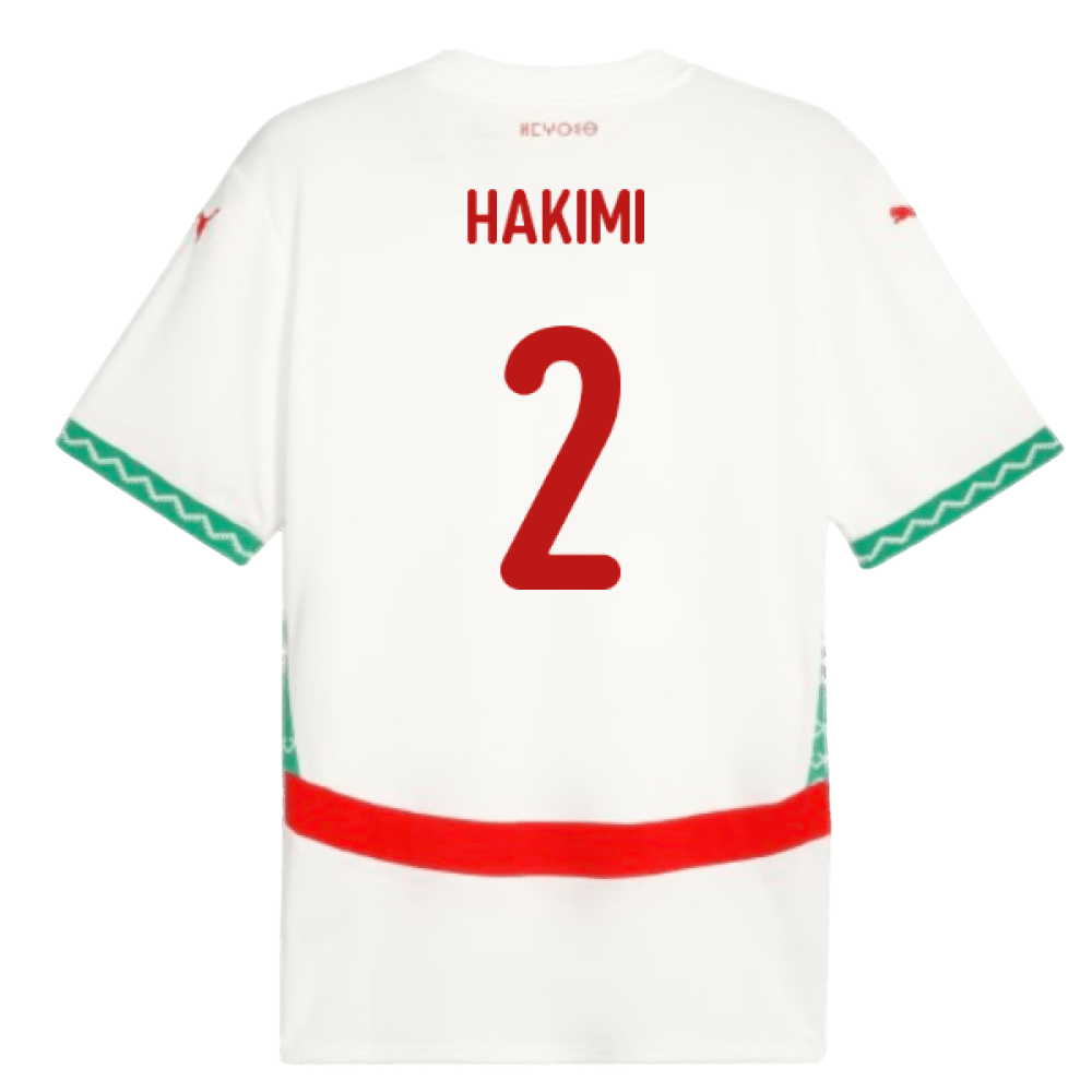 Achraf Hakimi Morocco 2025 Away Soccer Jersey by PUMA