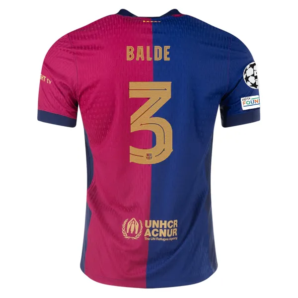 Alejandro Balde FC Barcelona 2024/25 Authentic UCL Home Soccer Jersey by Nike