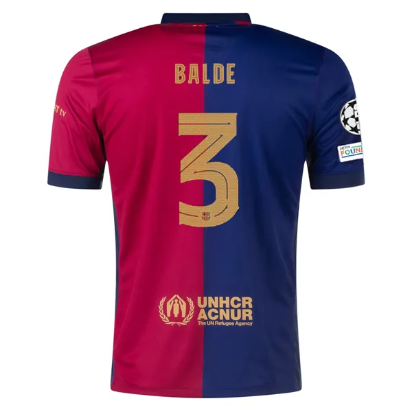 Alejandro Balde FC Barcelona 2024/25 UCL Home Soccer Jersey by Nike