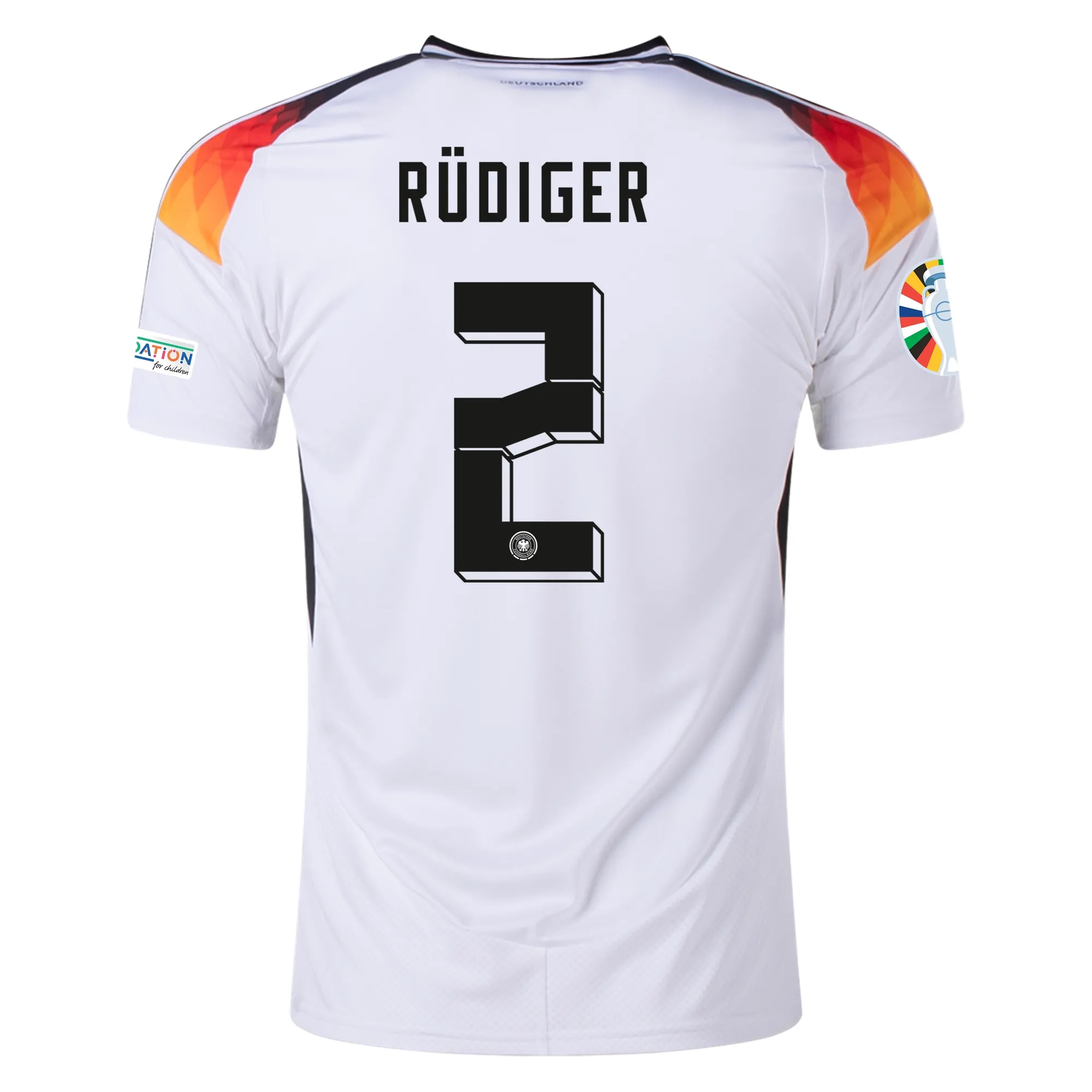 Antonio Rüdiger Germany 2024/25 Home Soccer Jersey by Adidas