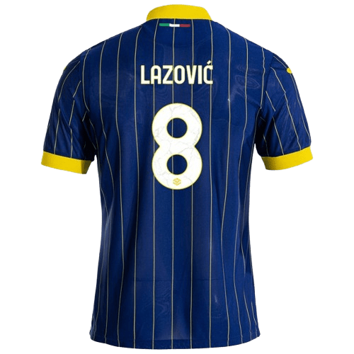 Darko Lazović Hellas Verona 2024/25 Home Soccer Jersey by Joma