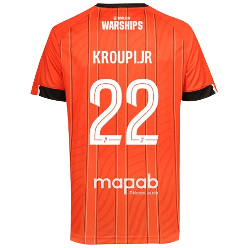 Eli Junior Kroupi FC Lorient 2024/25 Home Soccer Jersey by Umbro