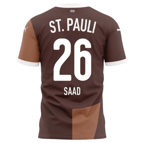 Elias Saad St. Pauli 2024/25 Home Soccer Jersey by PUMA