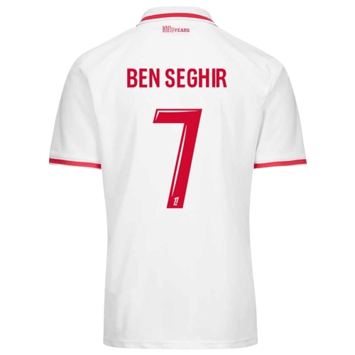 Eliesse Ben Seghir AS Monaco 2024/25 Home Soccer Jersey by Kappa