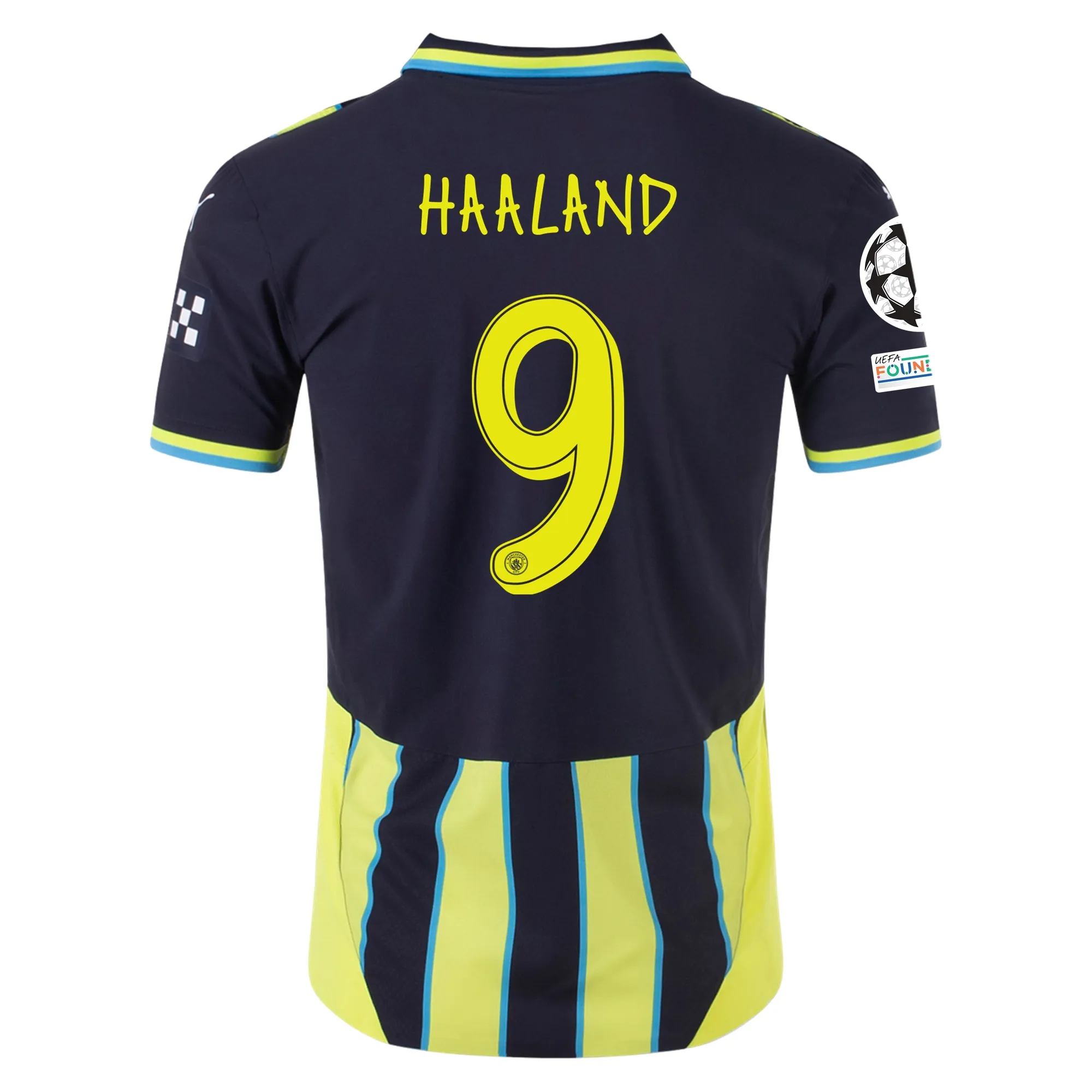 Erling Haaland Manchester City 2024/25 Authentic UCL Away Soccer Jersey by PUMA