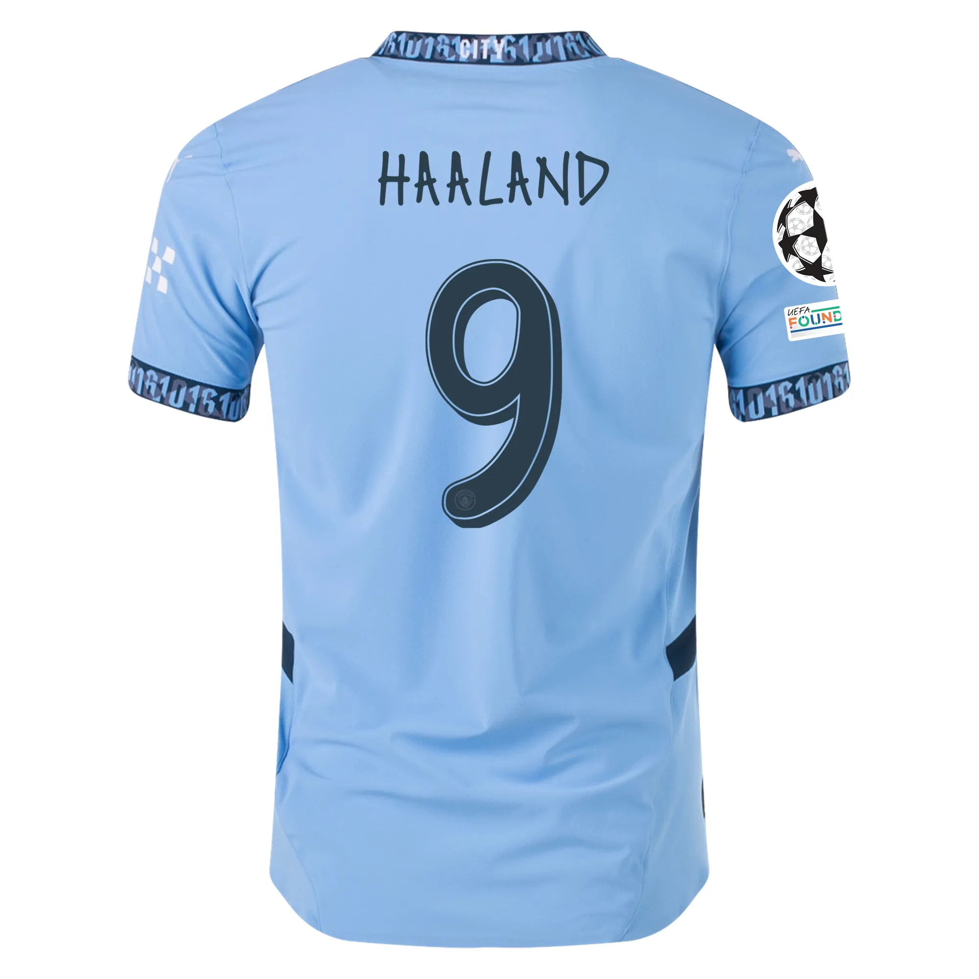 Erling Haaland Manchester City 2024/25 Authentic UCL Home Soccer Jersey by PUMA