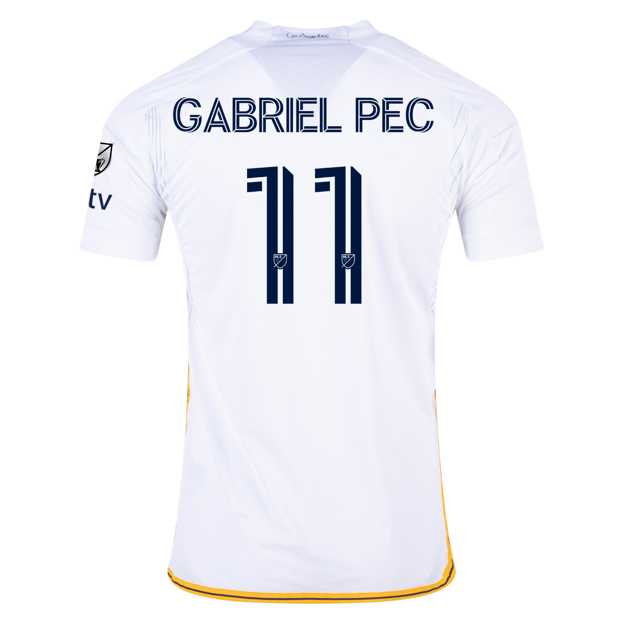 Gabriel Pec LA Galaxy 2025 Authentic Home Soccer Jersey by Adidas