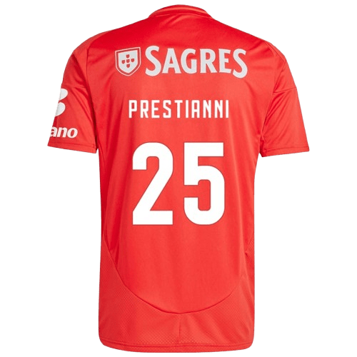 Gianluca Prestianni Benfica 2024/25 Home Soccer Jersey by Adidas