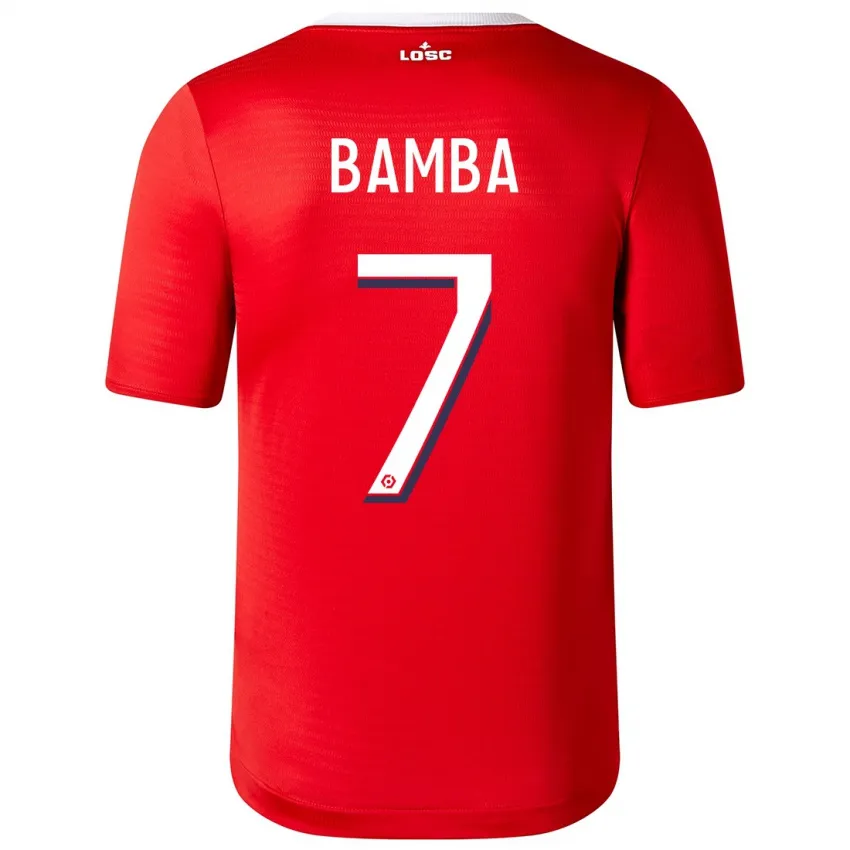 Jonathan Bamba Lille FC 2023/24 Home Soccer Jersey by New Balance