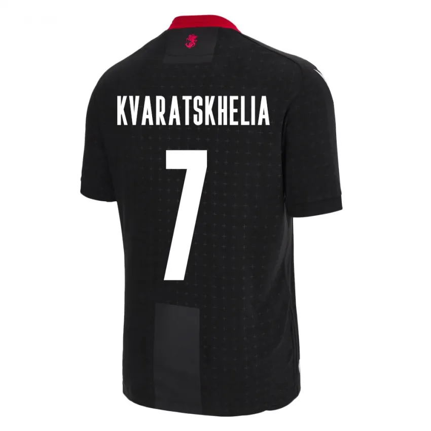 Khvicha Kvaratskhelia Georgia 2024/25 Away Soccer Jersey by Macron