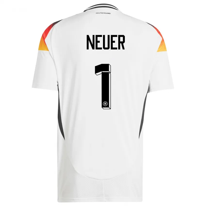 Manuel Neuer Germany 2024/25 Home Soccer Jersey by Adidas