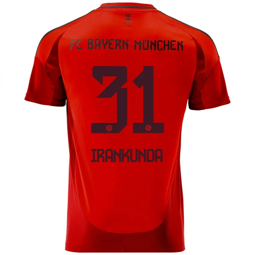 Nestory Irankunda Bayern Munich 2024/25 Home Soccer Jersey by Adidas