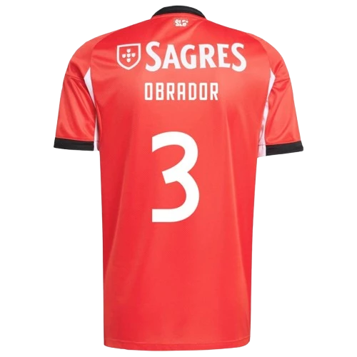 Rafa Obrador Benfica 2025/26 Home Soccer Jersey by Adidas