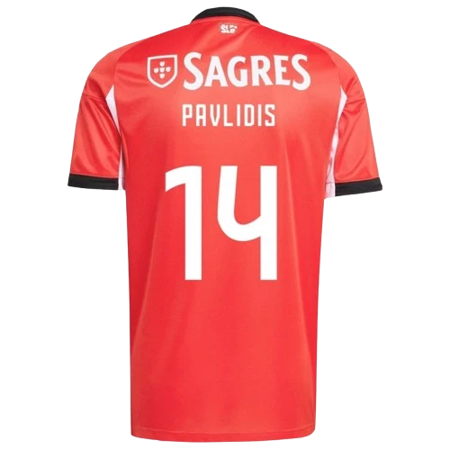 Vangelis Pavlidis Benfica 2025/26 Home Soccer Jersey by Adidas