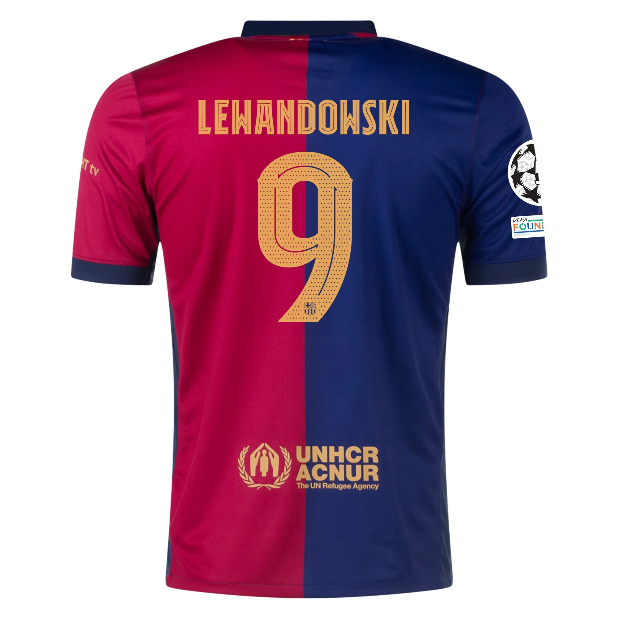 Robert Lewandowski FC Barcelona 2024/25 UCL Home Soccer Jersey by Nike