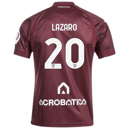 Valentino Lazaro Torino FC 2024/25 Home Soccer Jersey by Joma