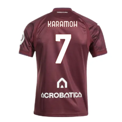 Yann Karamoh Torino FC 2024/25 Home Soccer Jersey by Joma