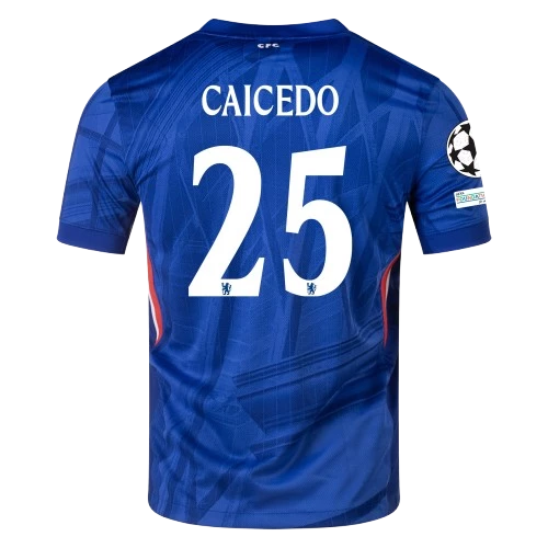 Moisés Caicedo Chelsea 2025/26 UCL Home Soccer Jersey by Nike