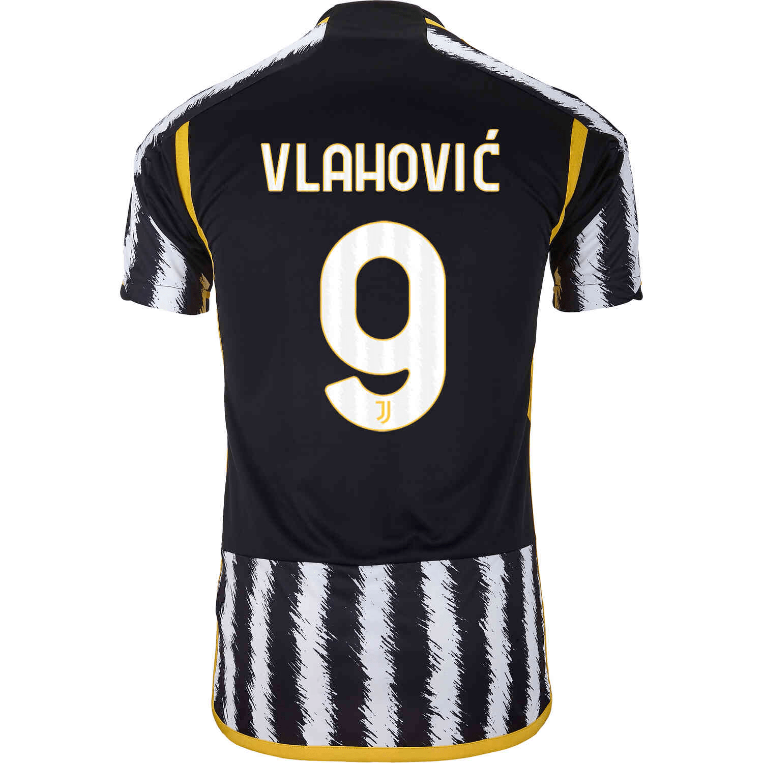 Dusan Vlahovic Juventus FC 2023/24 Home Soccer Jersey by Adidas