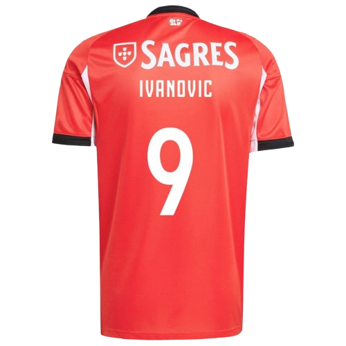 Franjo Ivanović Benfica 2025/26 Home Soccer Jersey by Adidas