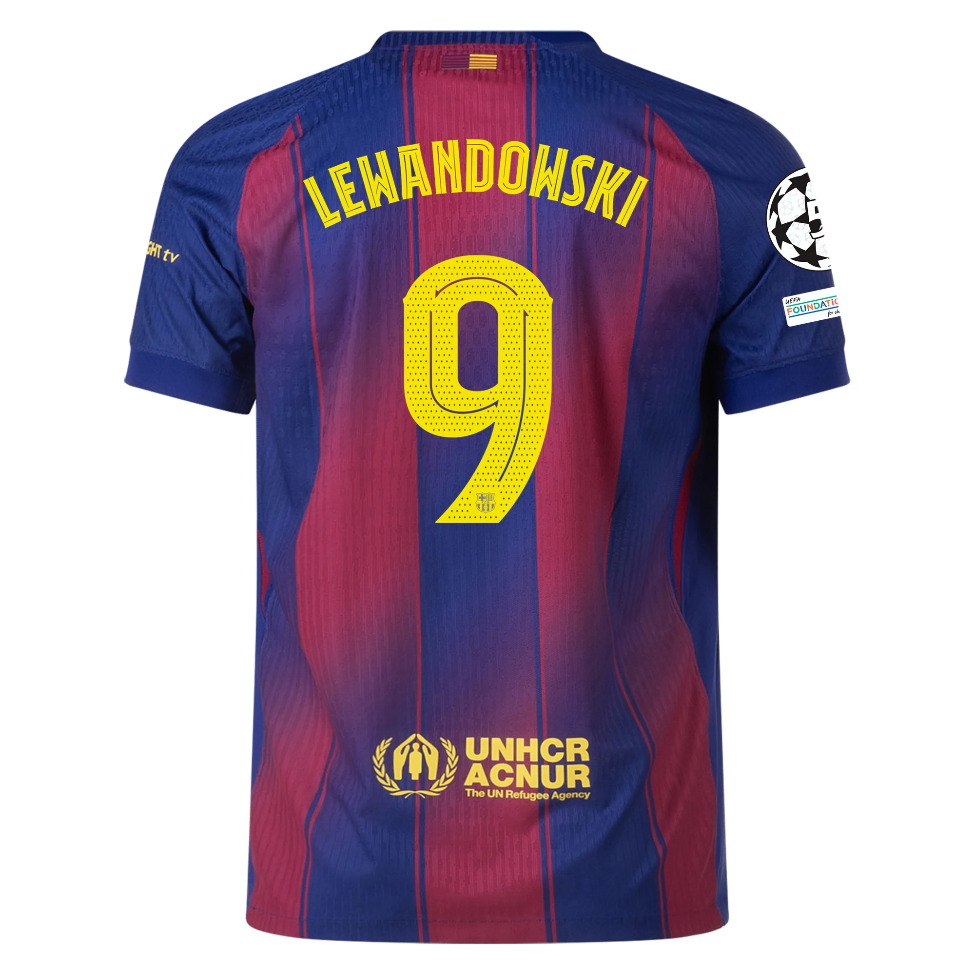 Robert Lewandowski FC Barcelona 2025/26 Authentic UCL Home Soccer Jersey by Nike