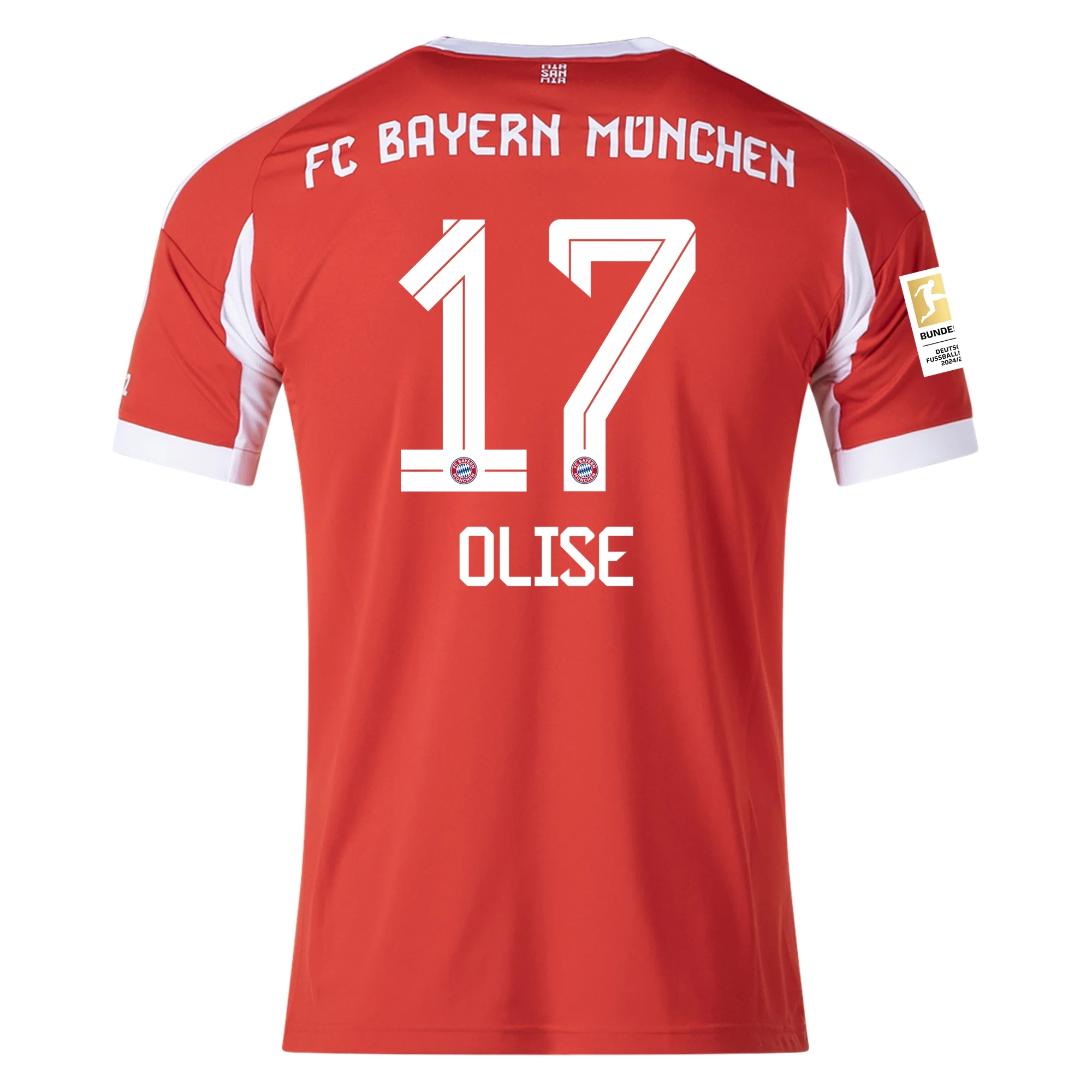Michael Olise Bayern Munich 2025/26 Home Soccer Jersey by Adidas