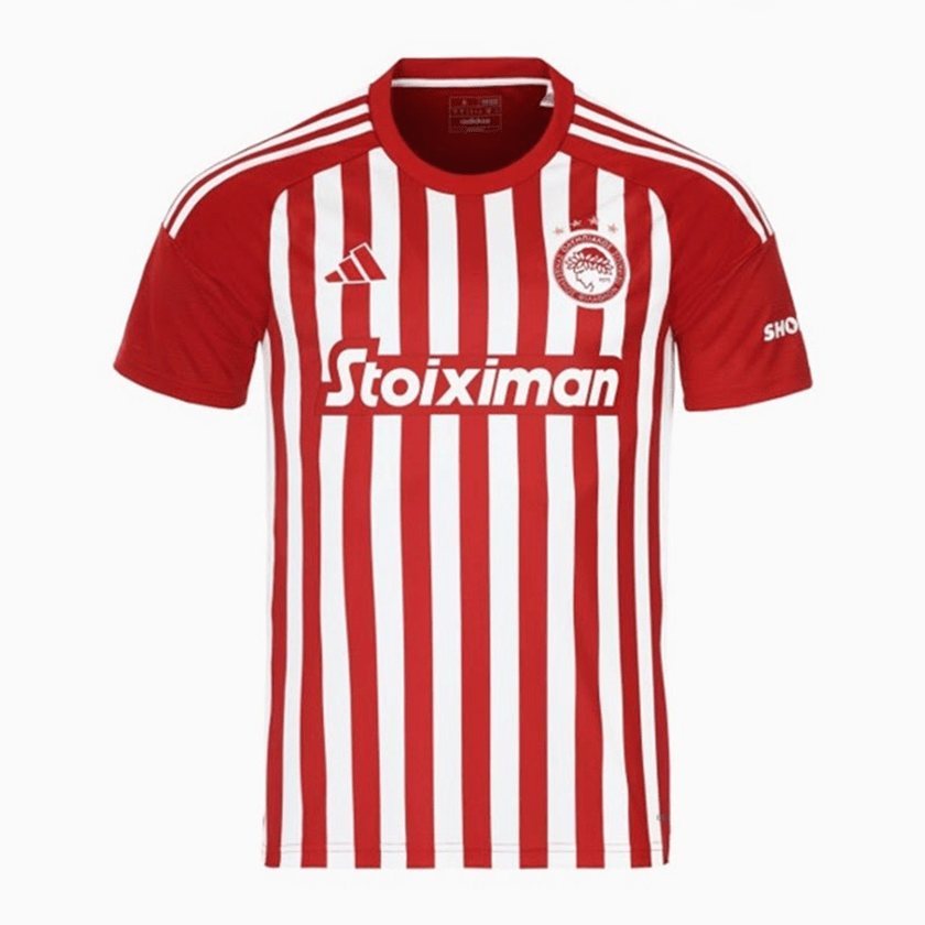 Olympiacos Home Soccer Jersey 2023/24 by Adidas