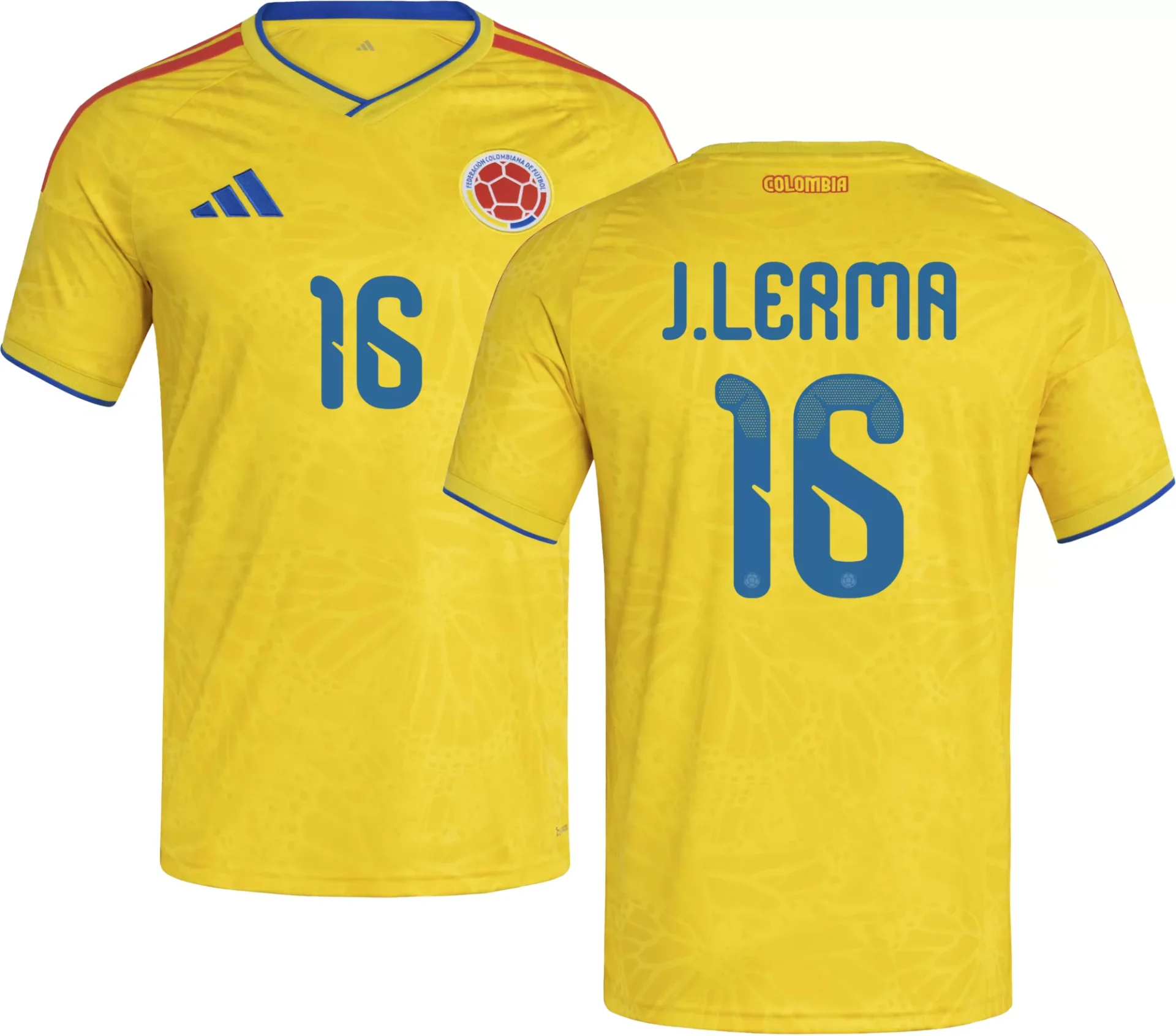 Jefferson Lerma Colombia 2026 Home Soccer Jersey by Adidas