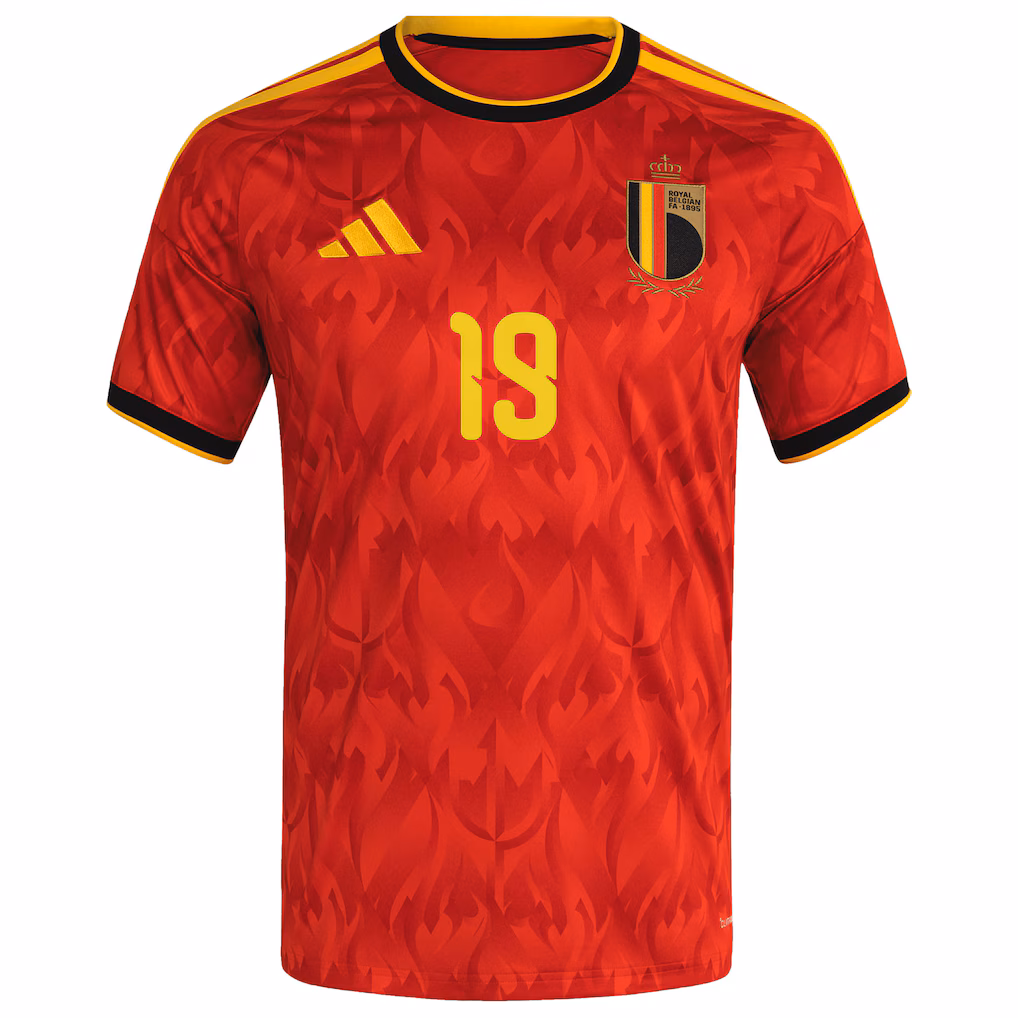 Lois Openda Belgium 2026 Home Soccer Jersey by Adidas