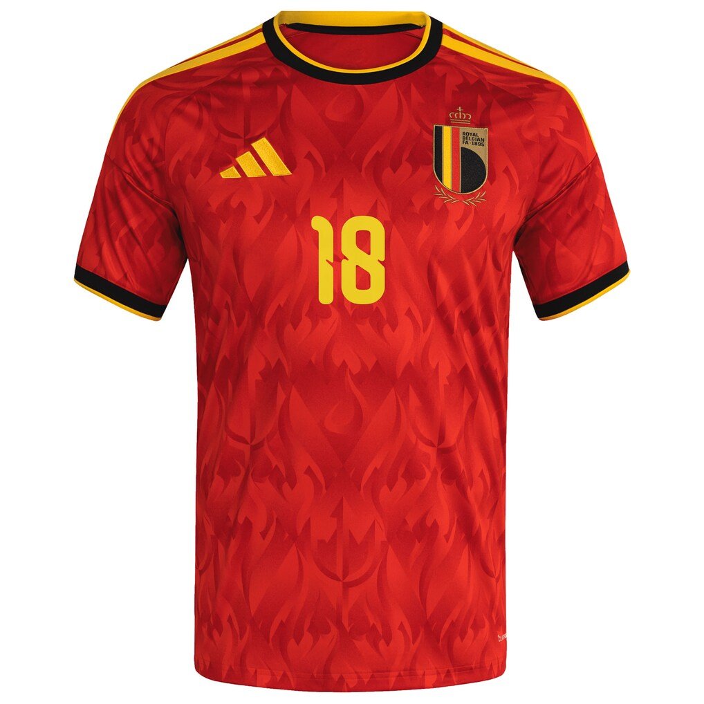 Nicolas Raskin Belgium 2026 Home Soccer Jersey by Adidas