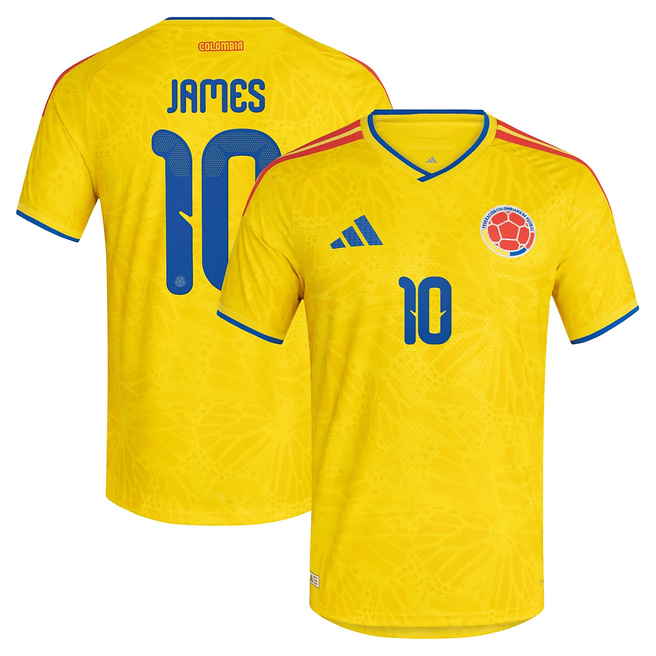 James Rodríguez Colombia 2026 Home Soccer Jersey by Adidas