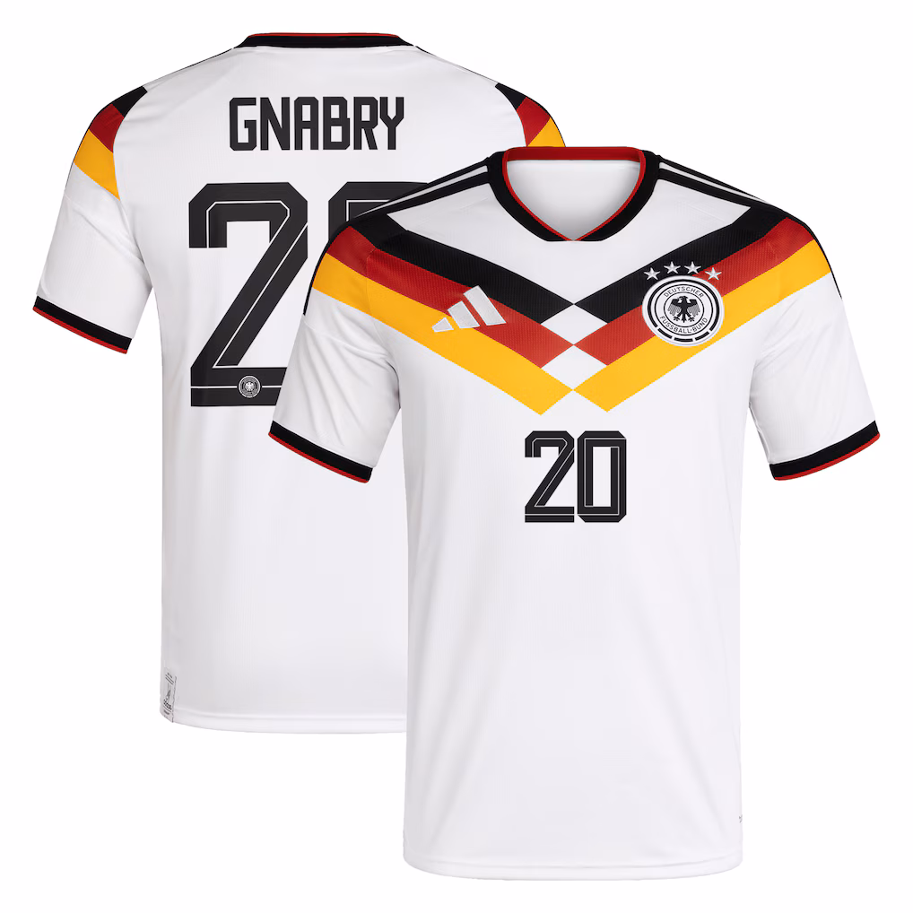 Serge Gnabry Germany 2026 Home Soccer Jersey by Adidas