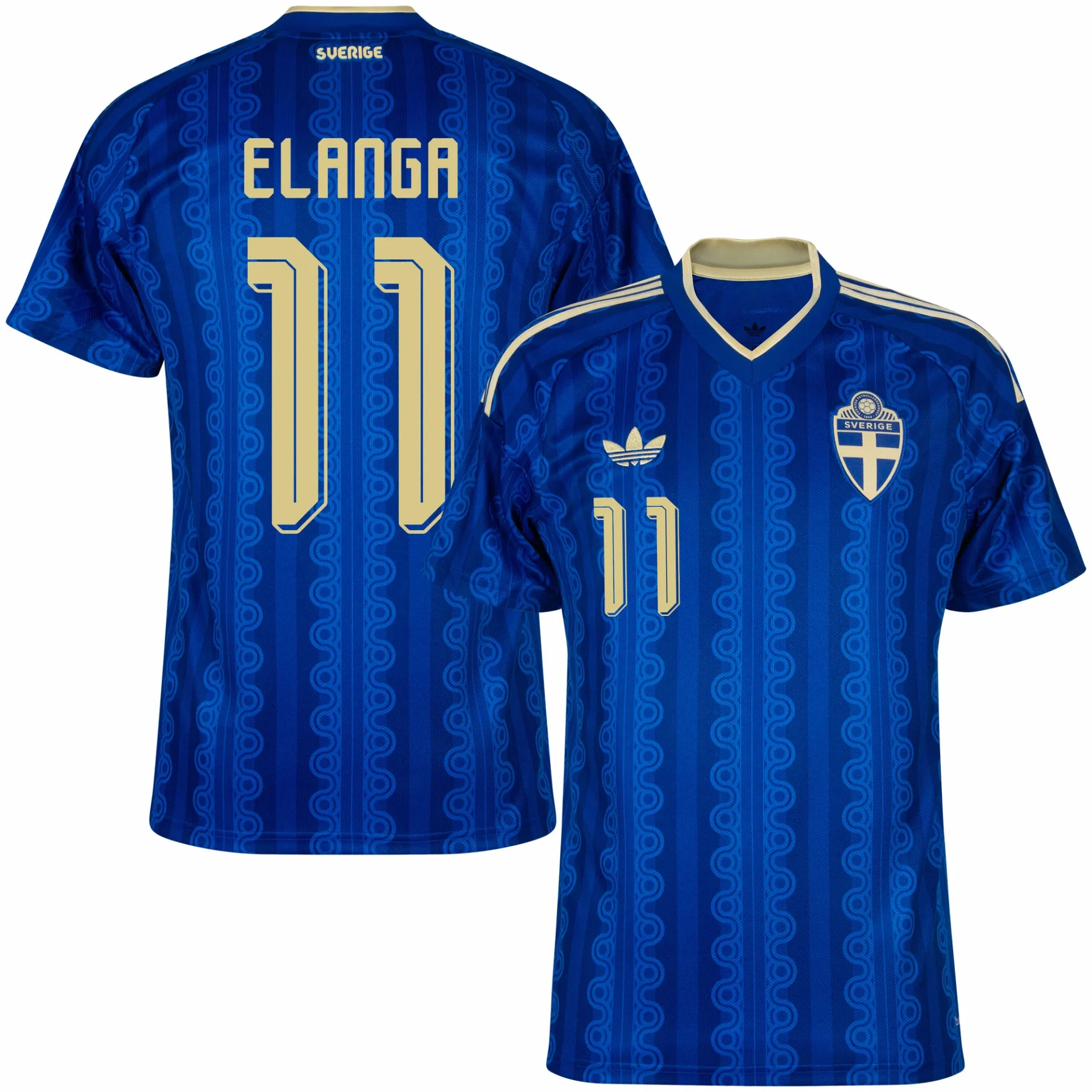 Anthony Elanga Sweden 2026 Away Soccer Jersey by Adidas