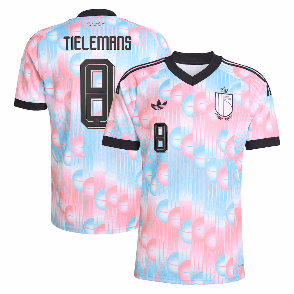Youri Tielemans Belgium 2026 Away Soccer Jersey by Adidas