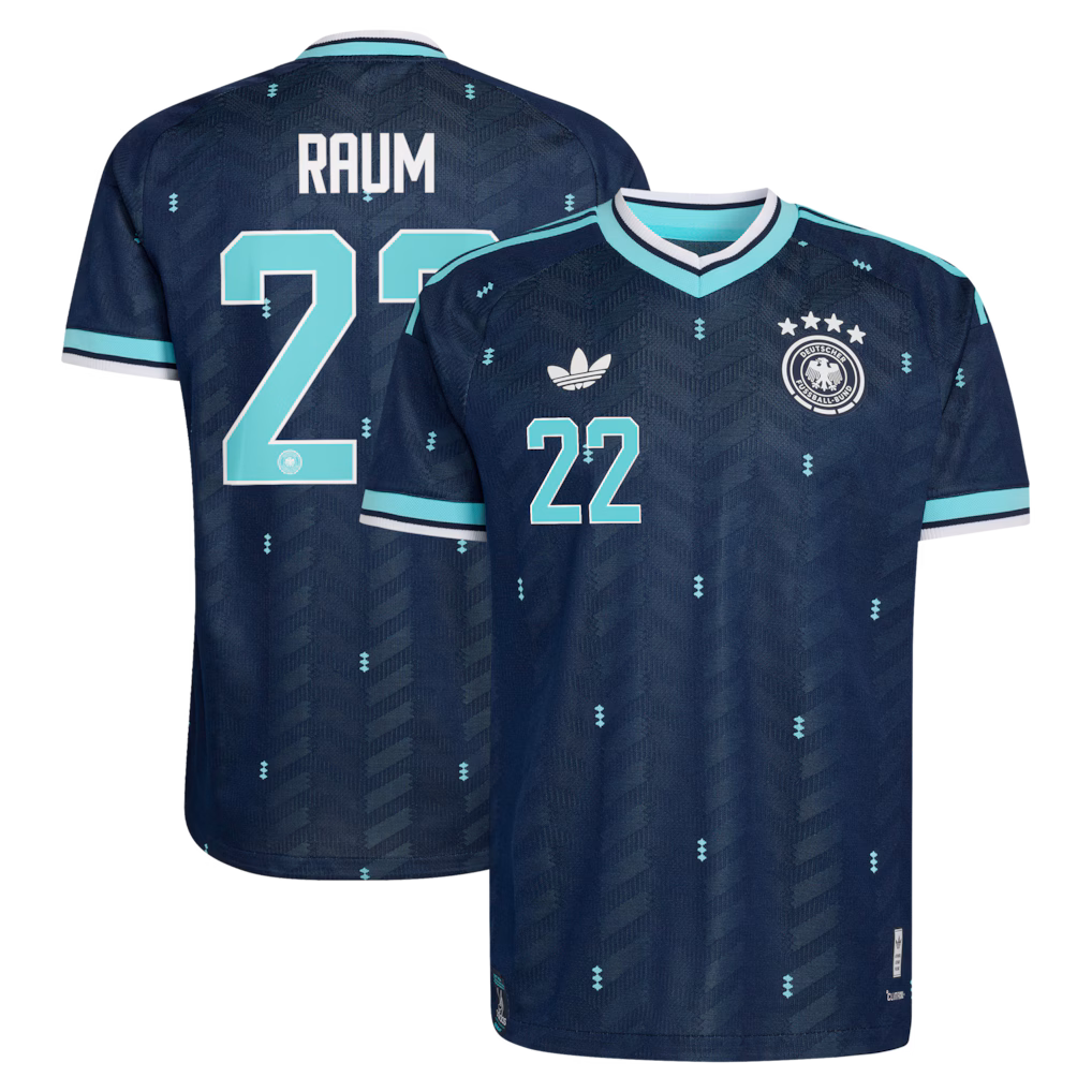 David Raum Germany 2026 Away Soccer Jersey by Adidas