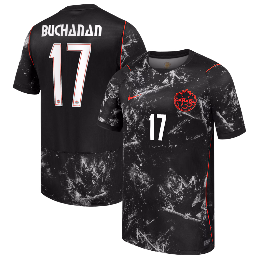 Tajon Buchanan Canada 2026 Away Soccer Jersey by Nike